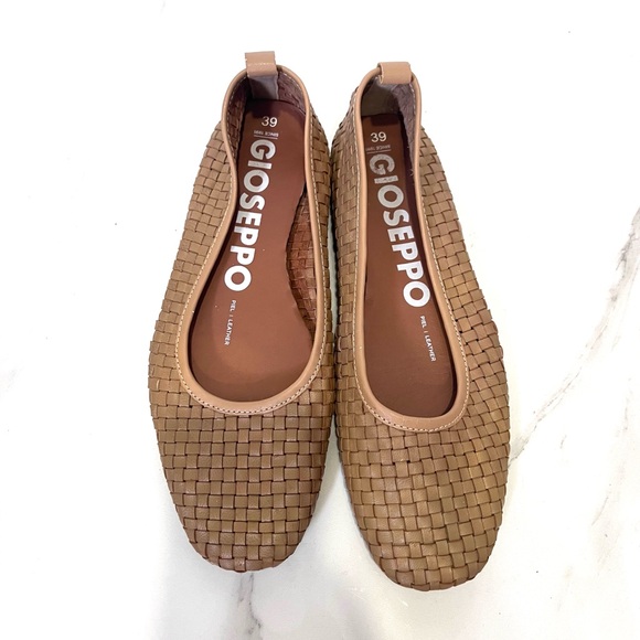 Gisoseppo Women's Brown Woven ballerina/flats 8 - Picture 1 of 10